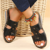Flower Hollow Out Open Toe Breathable Beach Slippers for Women