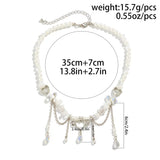 Angel Love Crystal Water Drop Tassel Necklace for Women