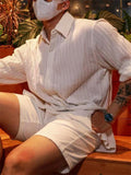 Men's Solid Color Lapel Long Sleeve Shirts