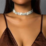 Female 1.5CM & 4CM Sparkling Rhinestone Choker Necklaces