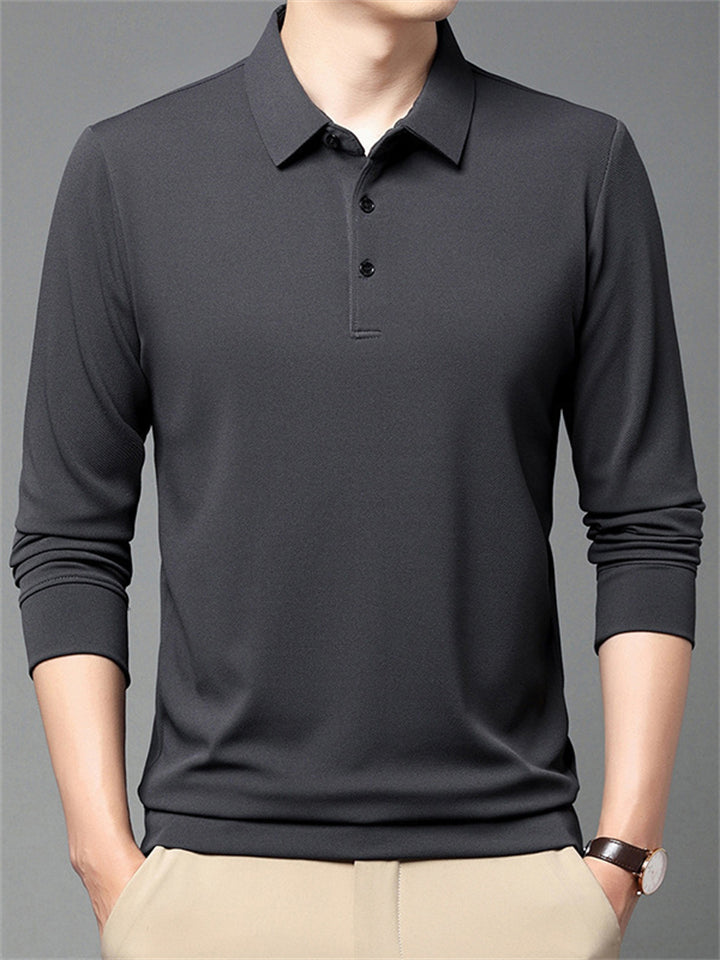 Men's Casual Solid Color Long Sleeve Shirts