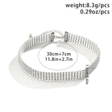 Female 1.5CM & 4CM Sparkling Rhinestone Choker Necklaces