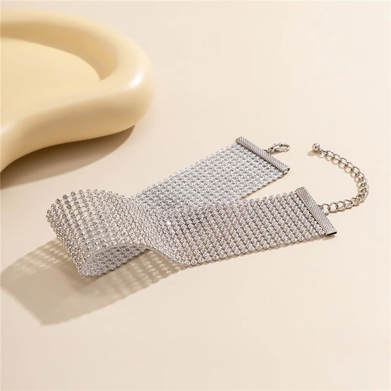 Female 1.5CM & 4CM Sparkling Rhinestone Choker Necklaces