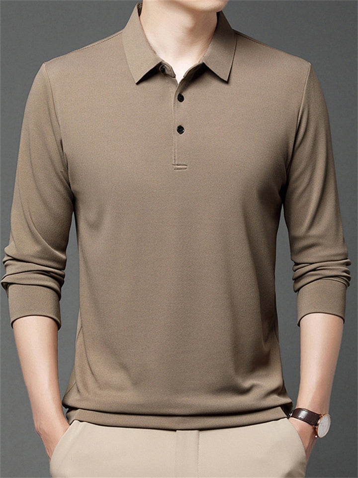 Men's Casual Solid Color Long Sleeve Shirts