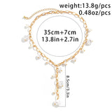 French Style Irregular Pearl Tassel Necklace for Women