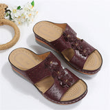 Flower Hollow Out Open Toe Breathable Beach Slippers for Women