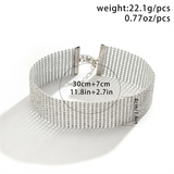 Female 1.5CM & 4CM Sparkling Rhinestone Choker Necklaces