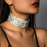 Female 1.5CM & 4CM Sparkling Rhinestone Choker Necklaces