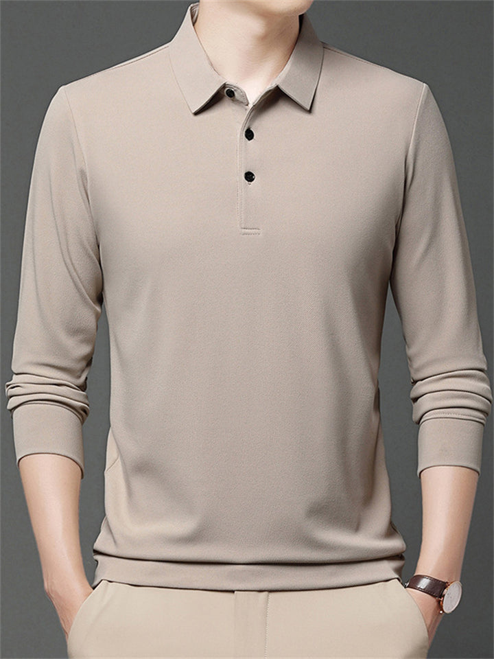Men's Casual Solid Color Long Sleeve Shirts