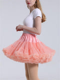Pretty Ballet Elastic Waistband Tulle Mini Flared Tutu Skirt