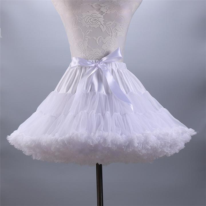 Pretty Ballet Elastic Waistband Tulle Mini Flared Tutu Skirt