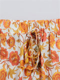 High Waist Casual Printed Split Long Skirts