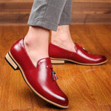 Pointed Toe Solid Color PU Leather Shoes
