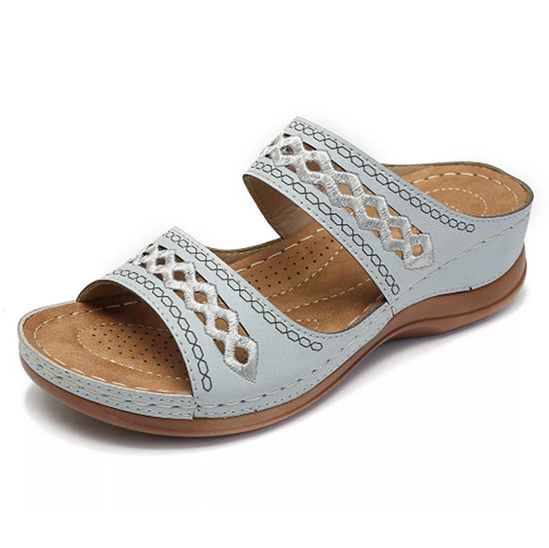 Women's Fashion Soft Slip On Wedge Sandals