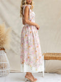 Women's Trendy Holiday Style Floral Print Strap Dress