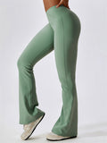 Women's Solid Color Sporty Flared Yoga Pants