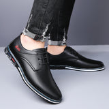 Men's Casual Solid Color Soft Lace Up Flats Shoes