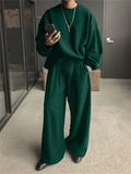 Men's Cool Loose Fit Sweatshirt and Sweatpants Set