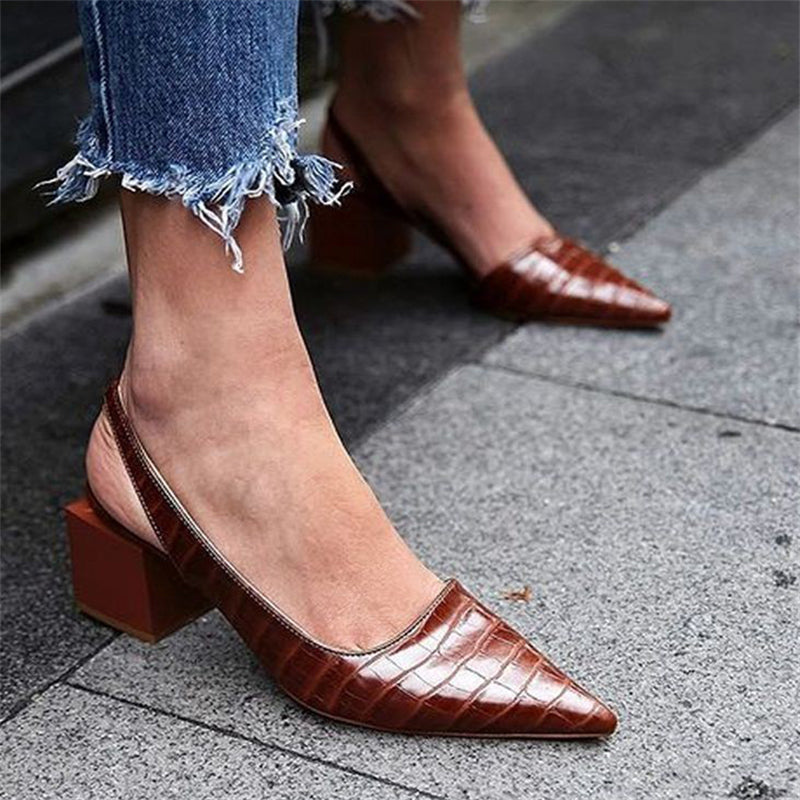 Female Vintage Pointed Toe Commuter High Heels