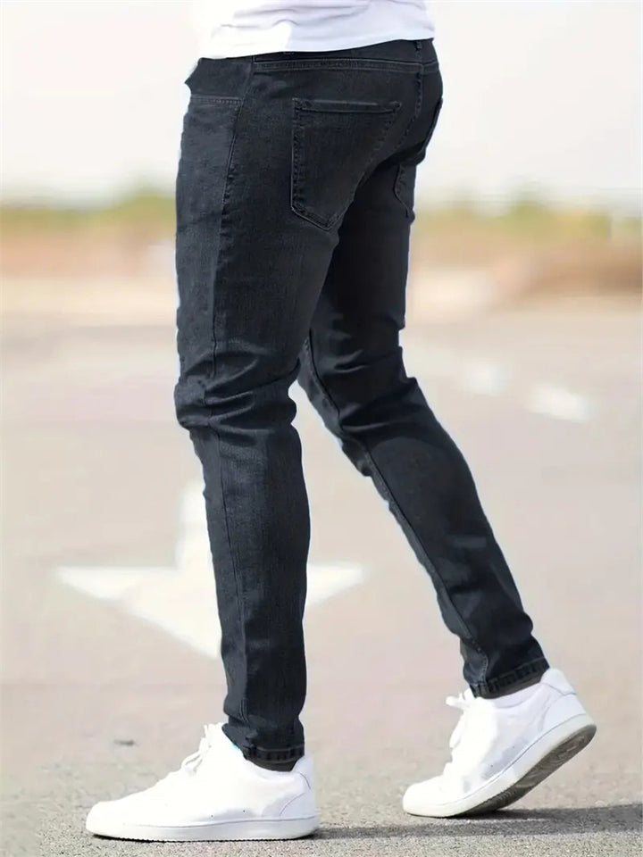 Men's High Street Trendy Ripped Denim Pencil Pants