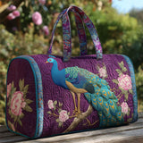 Peacock and Peony Pattern Weekender Duffle Bag