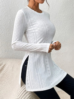 Women's Beautiful Bodycon Long Sleeve Side Slit Shirt