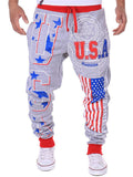 USA National Flag Hip-Hop Baggy Sports Sweatpants for Men