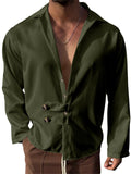 Men's Casual Lapel Button Up Long Sleeve Shirts