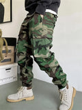 Men's Multi Pockets Regular Fit Camouflage Cargo Jogger Pants