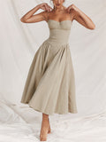 Sexy Spaghetti Strap Bustier Swing Dress for Women