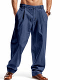 Men's Casual Linen Drawstring Beach Pants