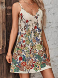 Women's Trendy Holiday Style Sexy Floral Printed Strappy Dress