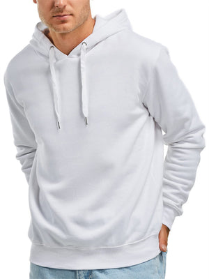 Men's Solid Color Thick Pullover Hoodies