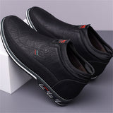 Men's Contrast Color Casual High Top Slip-ons Shoes