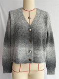 Women's Gradient Color Long Sleeve Cardigan Sweaters