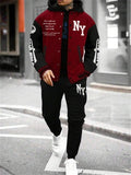 Men's Cool Hooded Jacket and Jogger Pants Sport Set