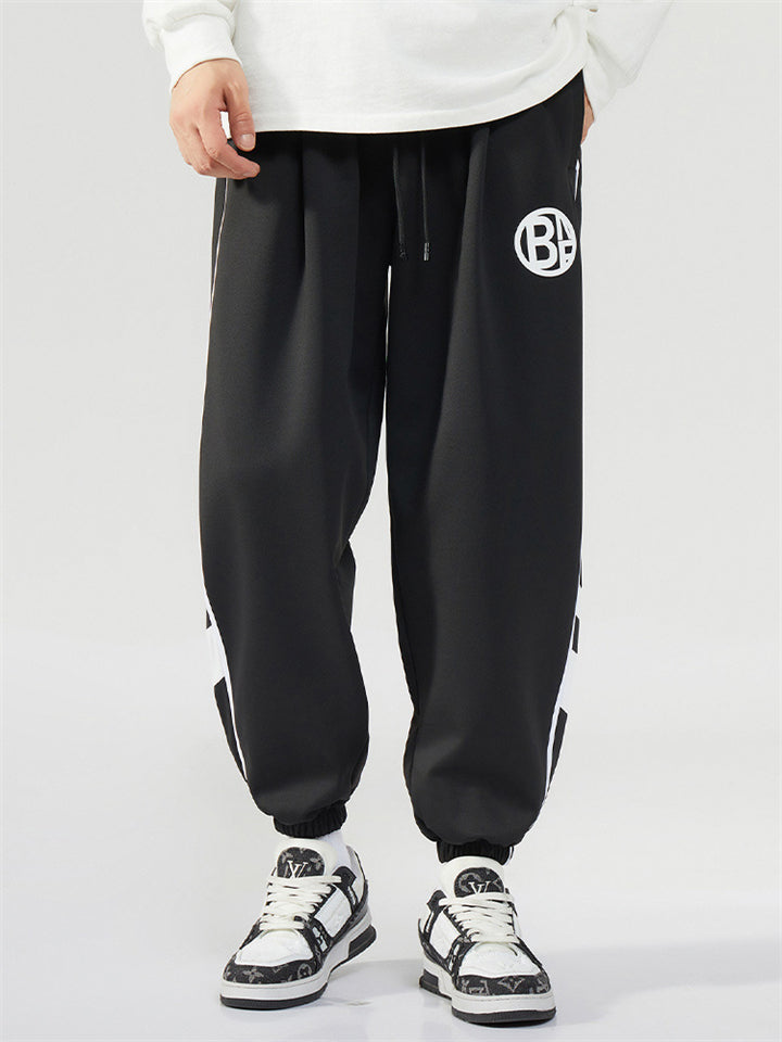 Men's Plus Size Casual Side Stripe Drawstring Jogger Pants