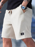Men's Summer Waffle Knit Casual Breathable Drawstring Shorts