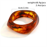 Irregular Vintage Amber Textured Bracelets for Couples