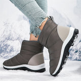 Autumn Winter Thickened Fur-lined Women's Mid-calf Snow Boots