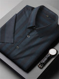 Men's Stylish Plus Size Button Up Striped Shirts