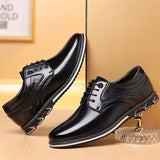 Men's Casual Lightweight Lace Up Rubber Sole Dress Shoes
