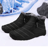 Double Zip Plush Lined Outdoor Ankle Snow Boots for Men