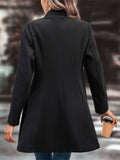 Women's Autumn Solid Color Single Breasted Lapel Long Sleeve Coat