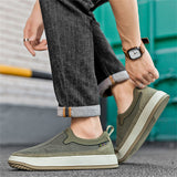 Men's Solid Color Casual Non-slip Slip-Ons Wedges Shoes