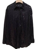 Women's Solid Color Bling Sequin Lapel Long Sleeve Blouses