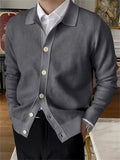 Men's Slim Fit V-Neck Button-Down Casual Business Knitted Cardigan