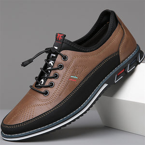 Men's Casual PU Leather Flats Work Loafer Shoes