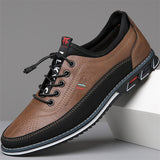 Men's Casual PU Leather Flats Work Loafer Shoes