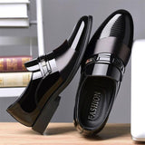 Men's Fashion Pointed Toe Splicing Office Wear Dress Shoes